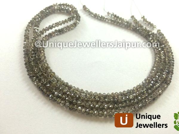 Brown Diamond Faceted Roundelle